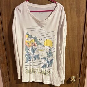 Natural Reflections Cream Long Sleeve Tee with Graphic